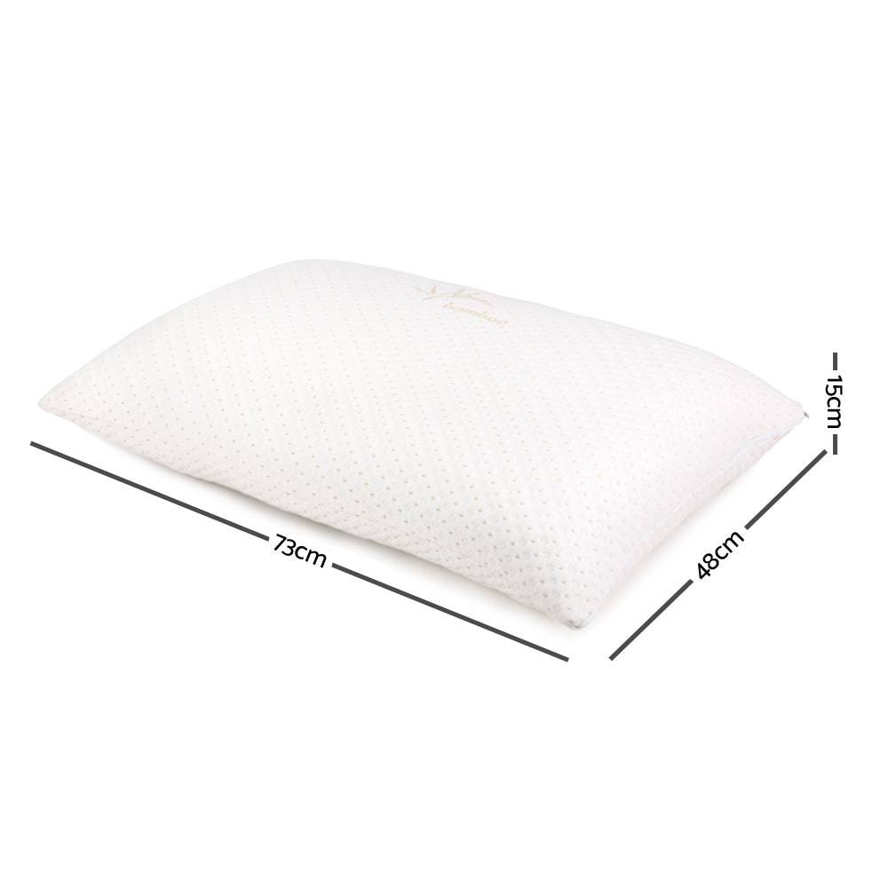 Free Shipping on This Set of 2 Single Bamboo Memory Foam Pillow