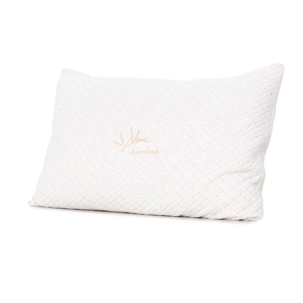 Free Shipping on This Set of 2 Single Bamboo Memory Foam Pillow