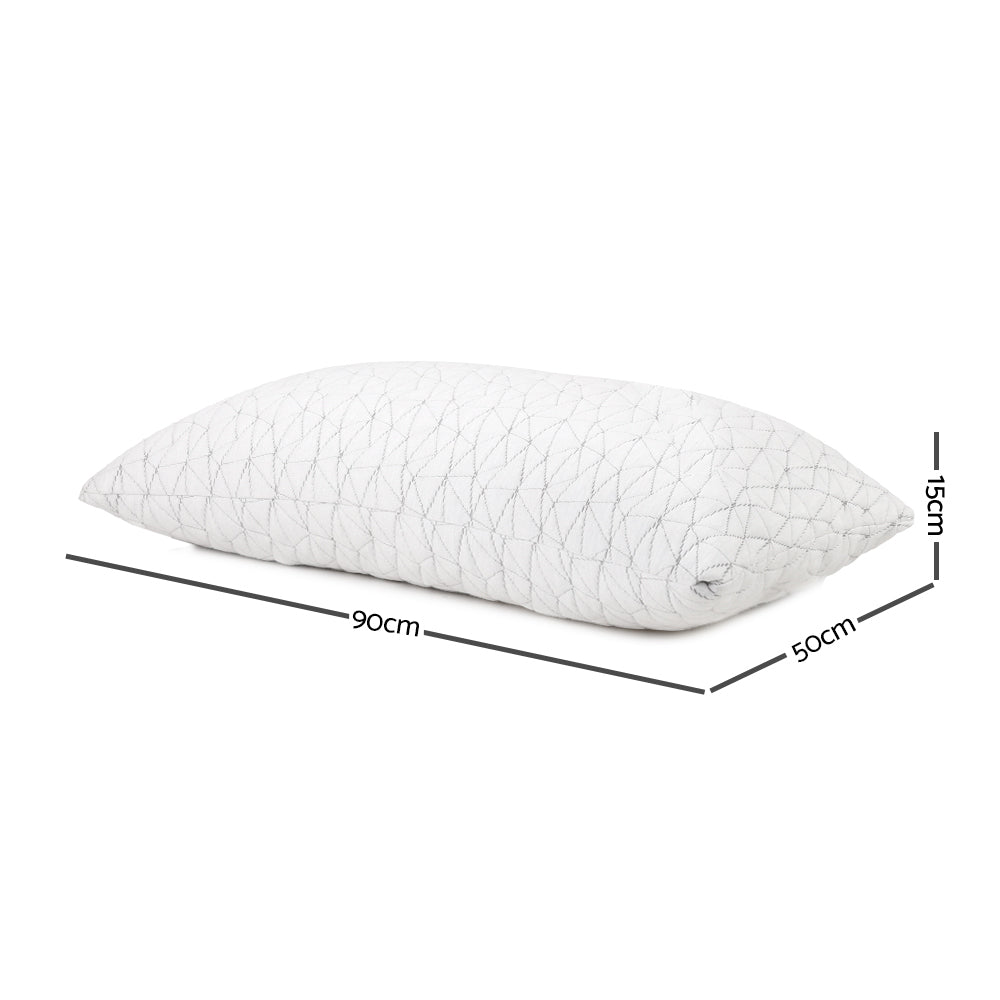 Free Shipping! Set of 2 Rayon King Memory Foam Pillow