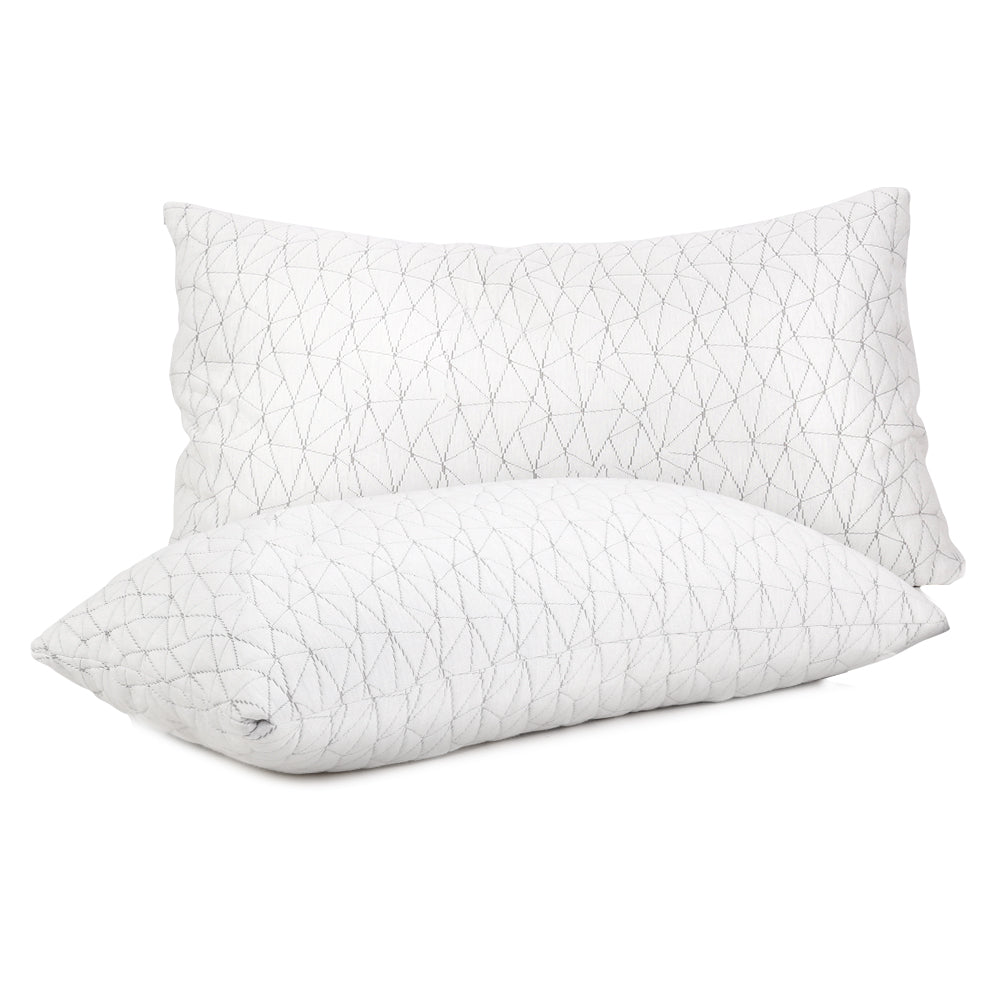 Free Shipping! Set of 2 Rayon King Memory Foam Pillow
