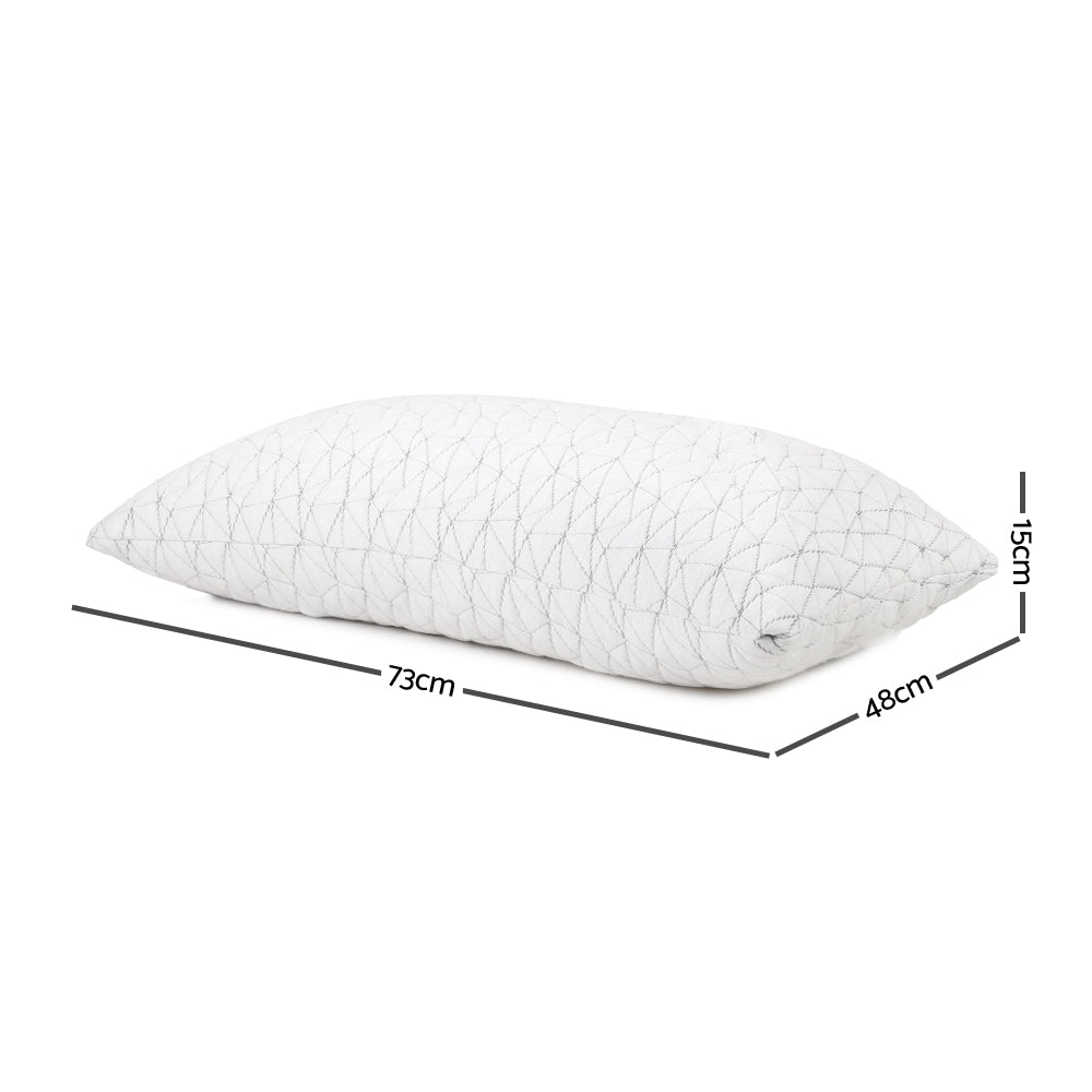 Free Shipping on this item! Set of 2 Rayon Single Memory Foam Pillows