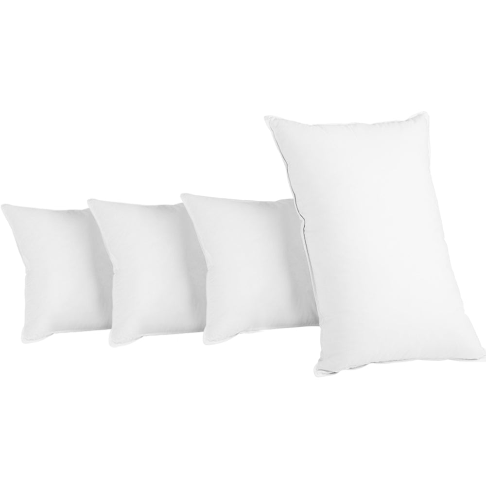 Back In Stock! Set of 4 Medium & Firm Cotton Pillows