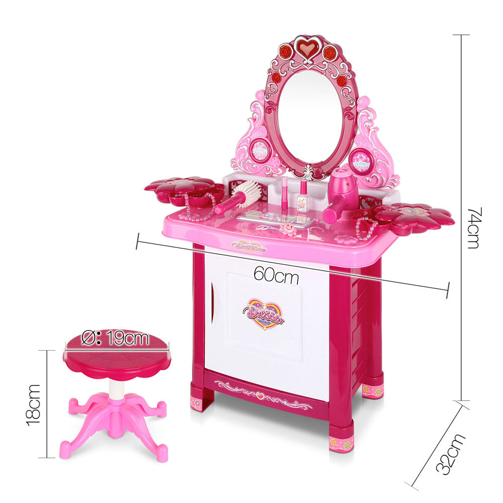Free Shipping! Keezi 30 Piece Kids Dressing Table Set - Pink
