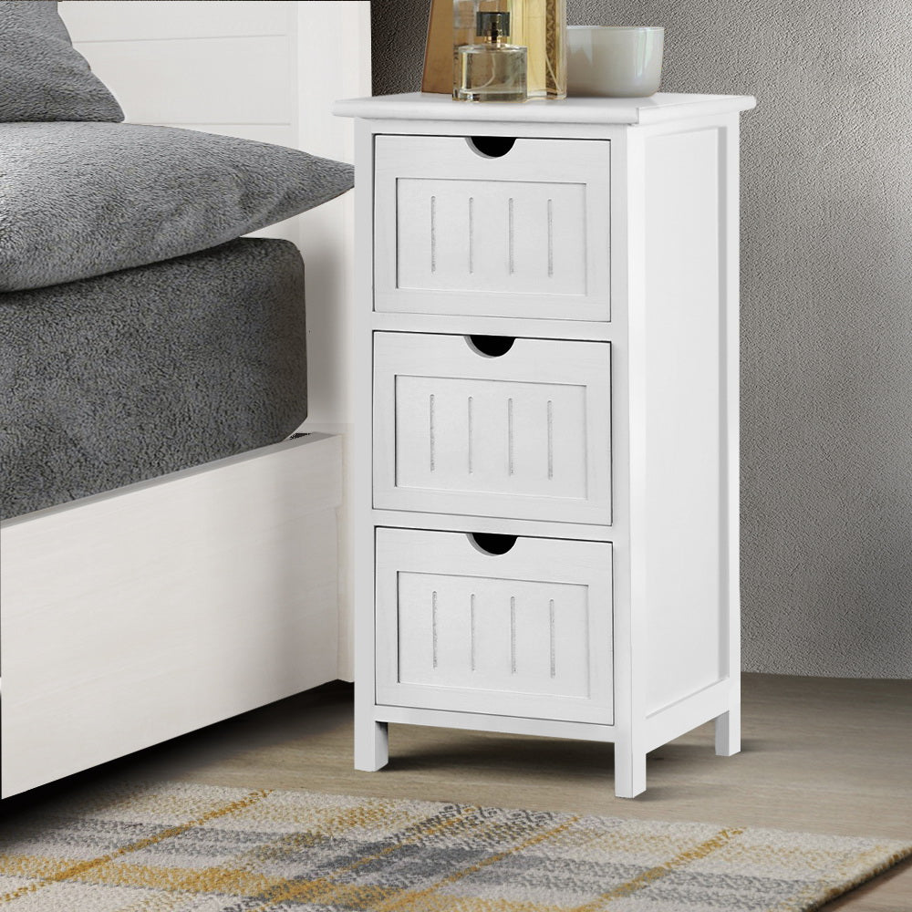 No Assembly Needed on this Bedside Table - White