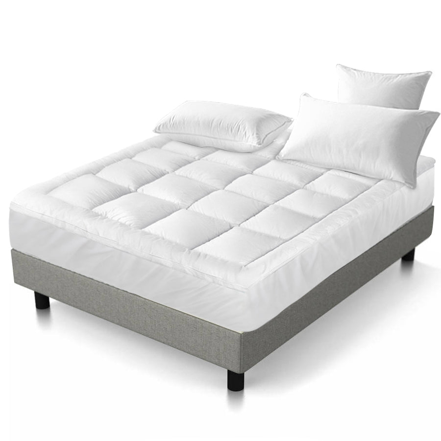 Back in Stock! Free Shipping on this King Size Mattress Topper Bamboo Fibre Pillowtop Protector by Giselle
