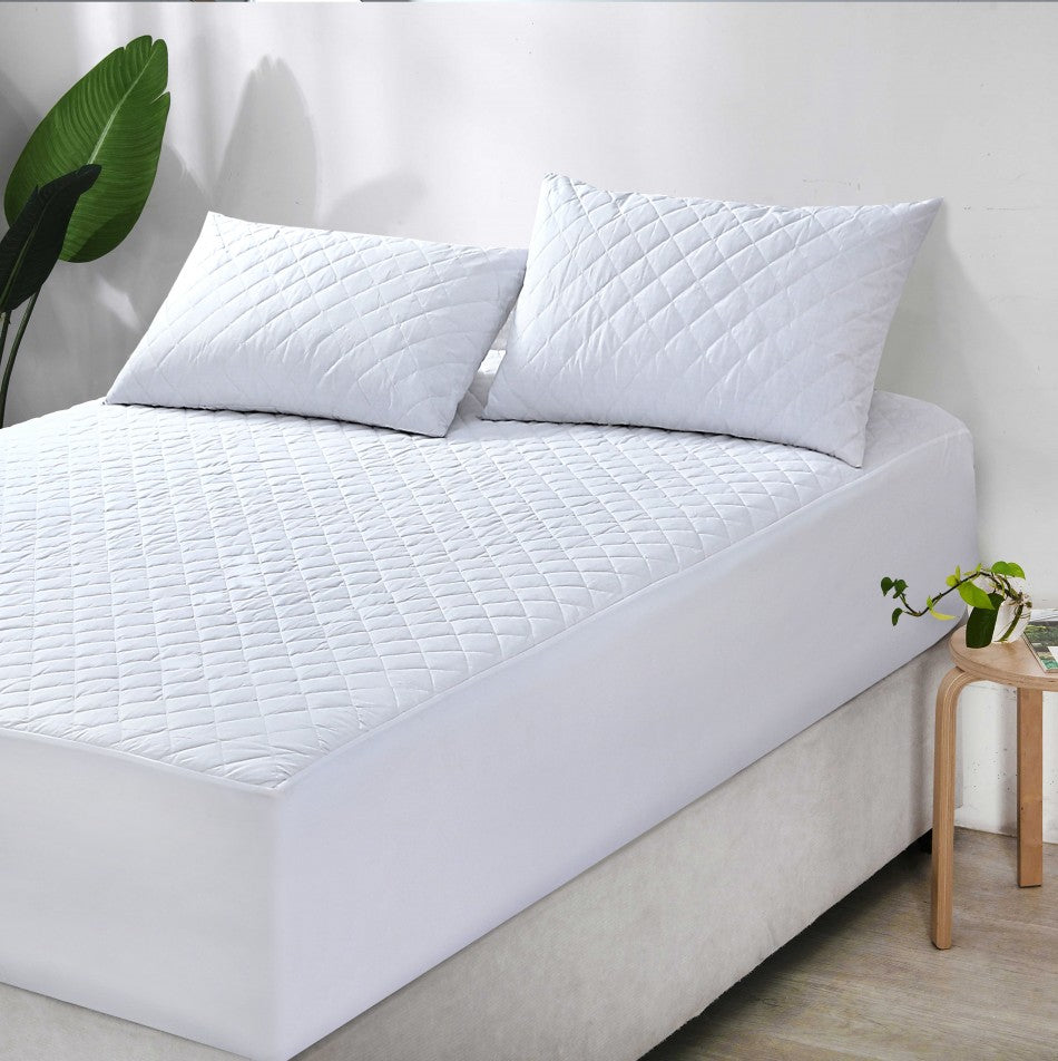 Free Shipping on this Double Size 50cm Deep Elan Linen 100% Cotton Quilted Fully Fitted Waterproof Mattress Protector