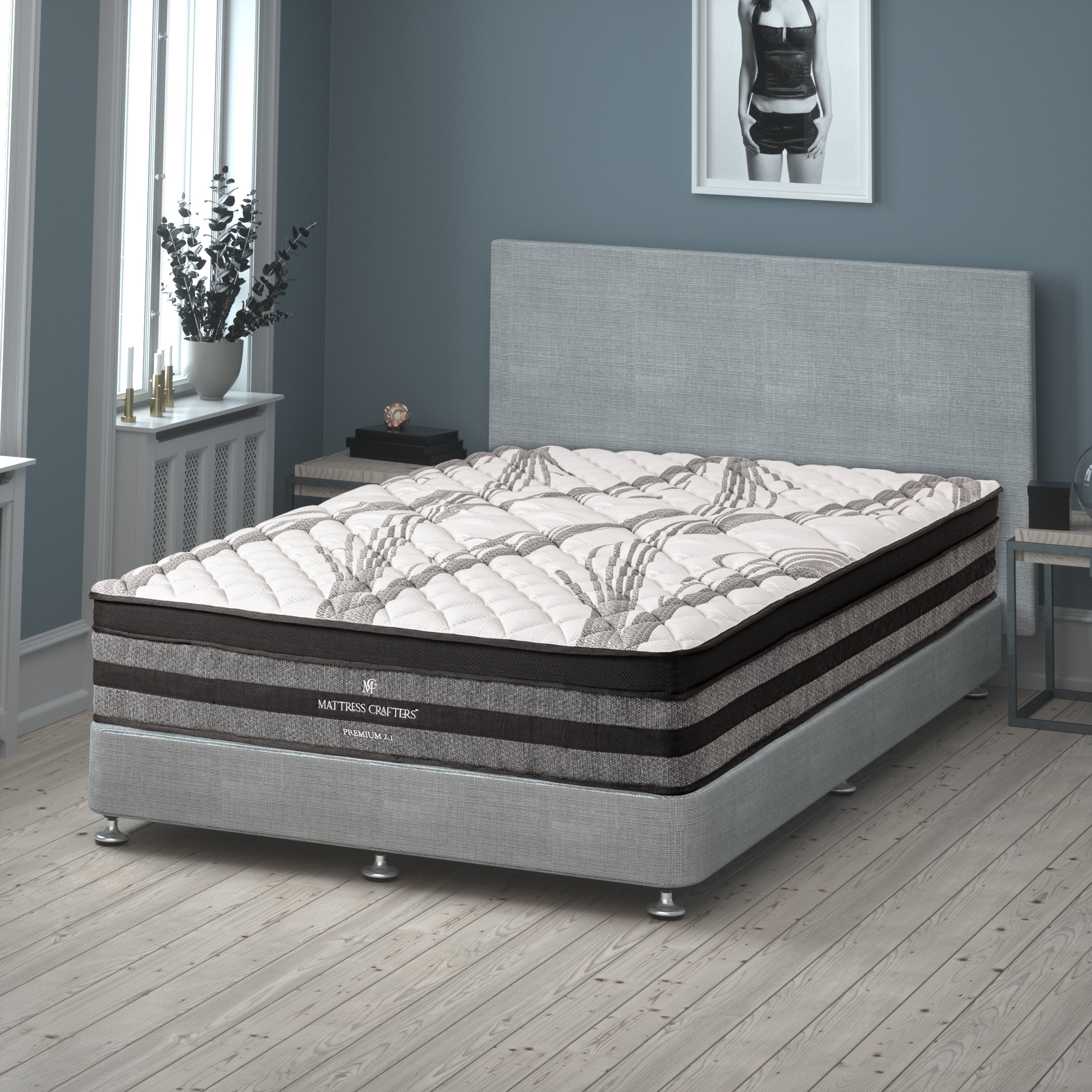 Out of Stock! King Single Size 2.1 Premium 7 Zone Pocket Spring Memory Foam Mattress
