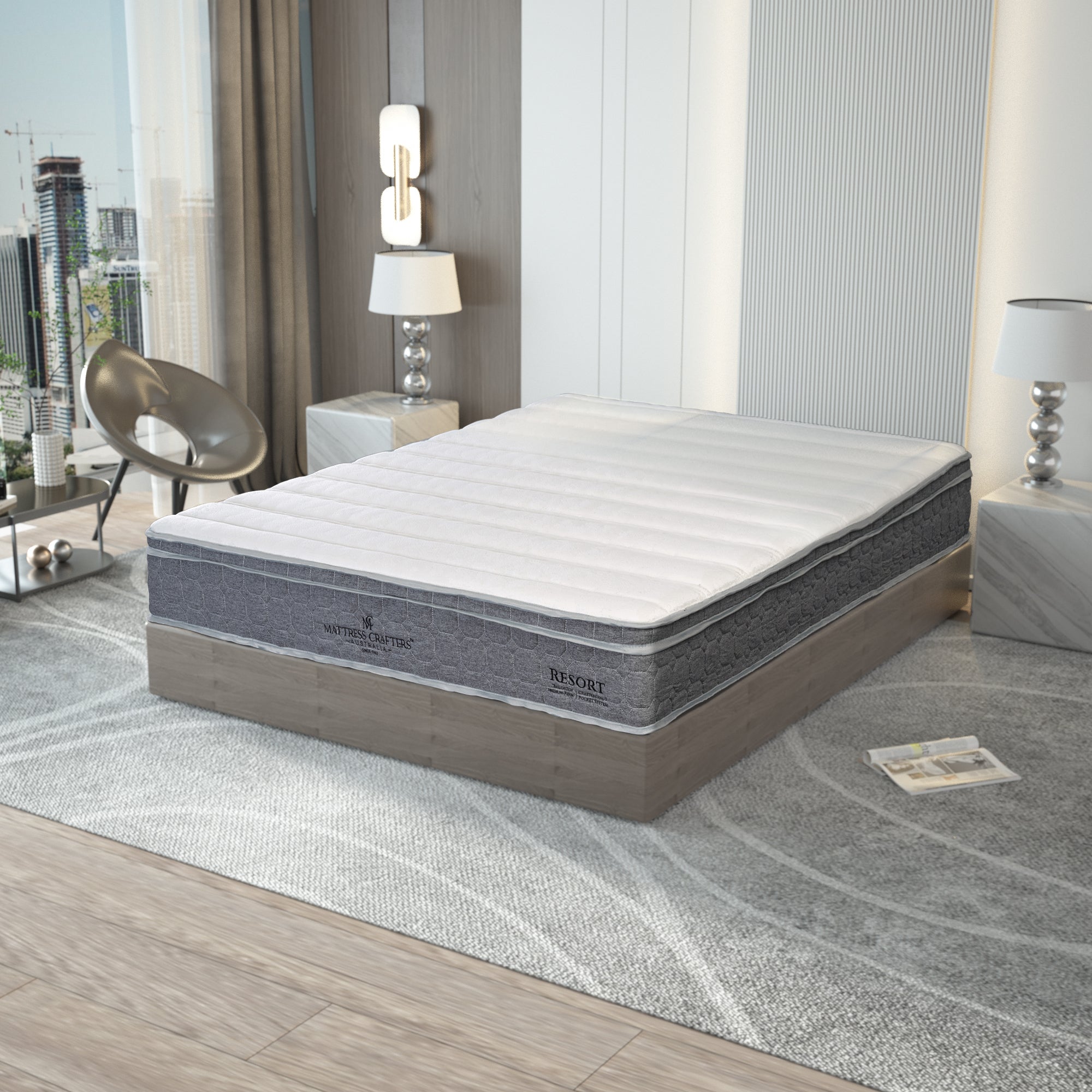 Out of stock Double Size 24CM Thick Resort 7 Zone Pocket Spring Mattress