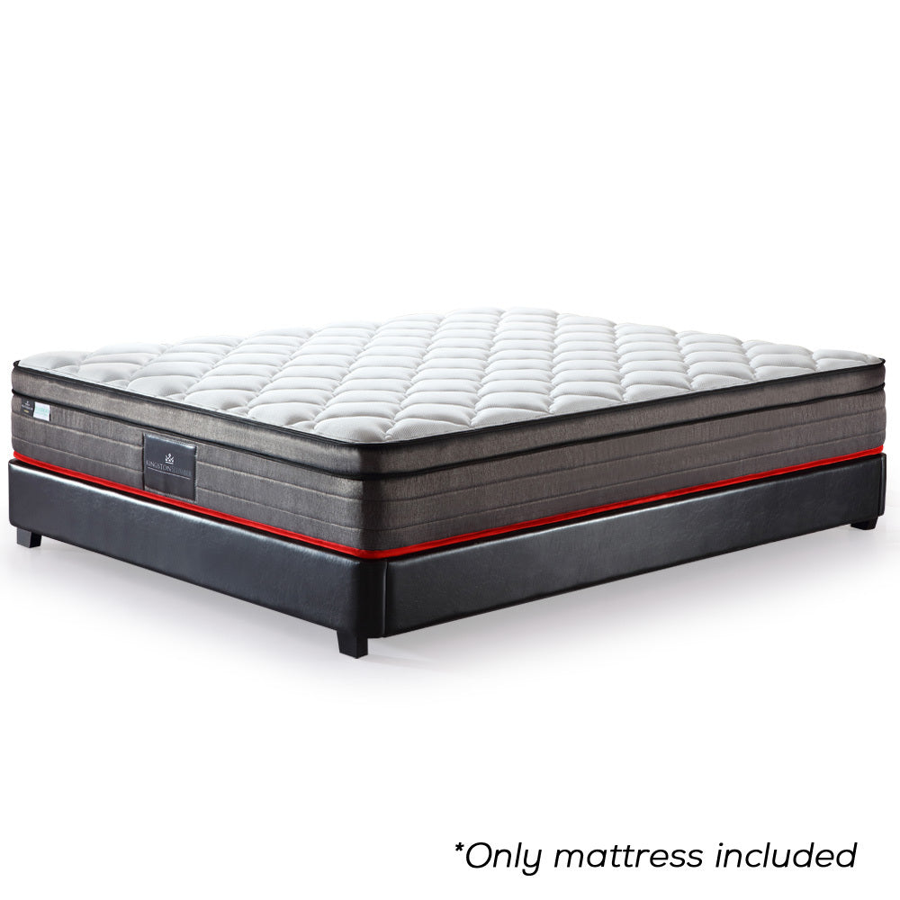 Back In Stock! Queen Size 33CM Thick Kingston Slumber Euro Top Pocket Spring Mattress - Firm