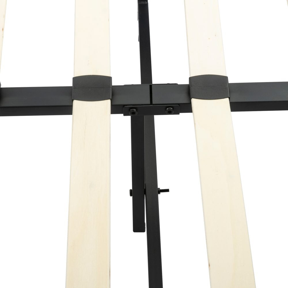 Out of Stock! Queen Size Bedframe with Wooden Slats - Light Grey