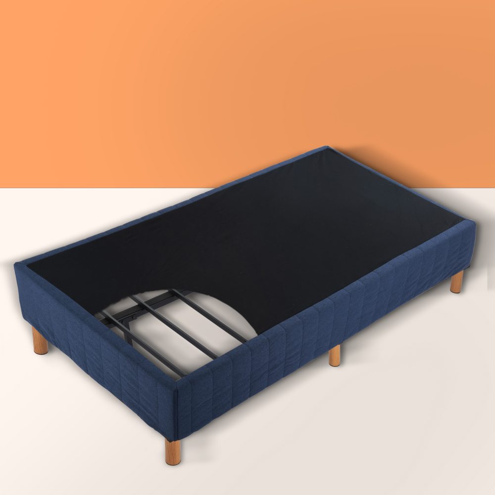 King Size Bed Frame Metal Blue