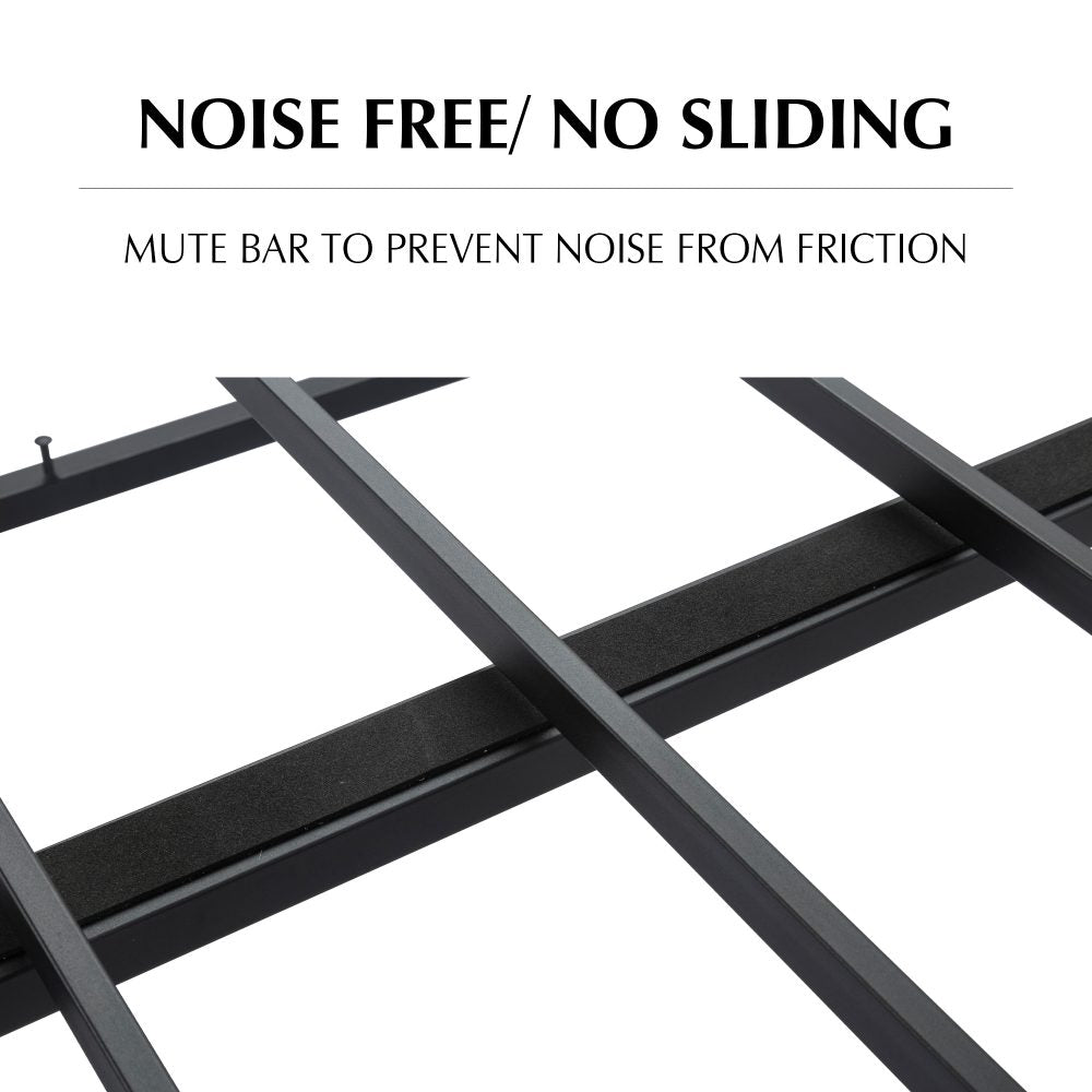 King Size Bed Frame Metal Dark Grey