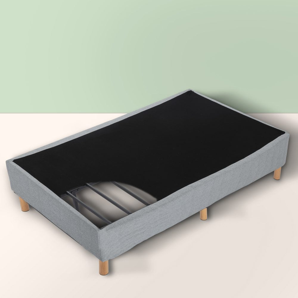 Double Bed Frame Metal in Light Grey