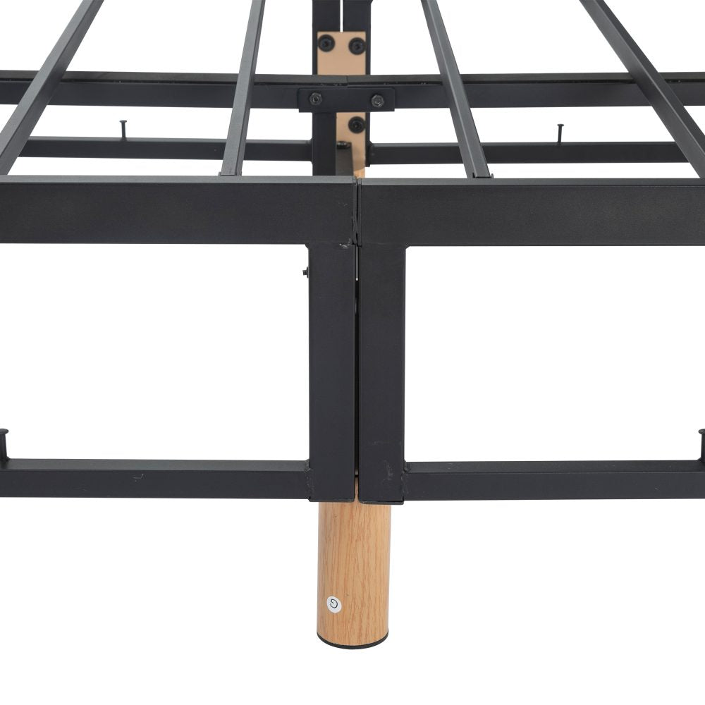 Double Bed Frame Metal in Light Grey