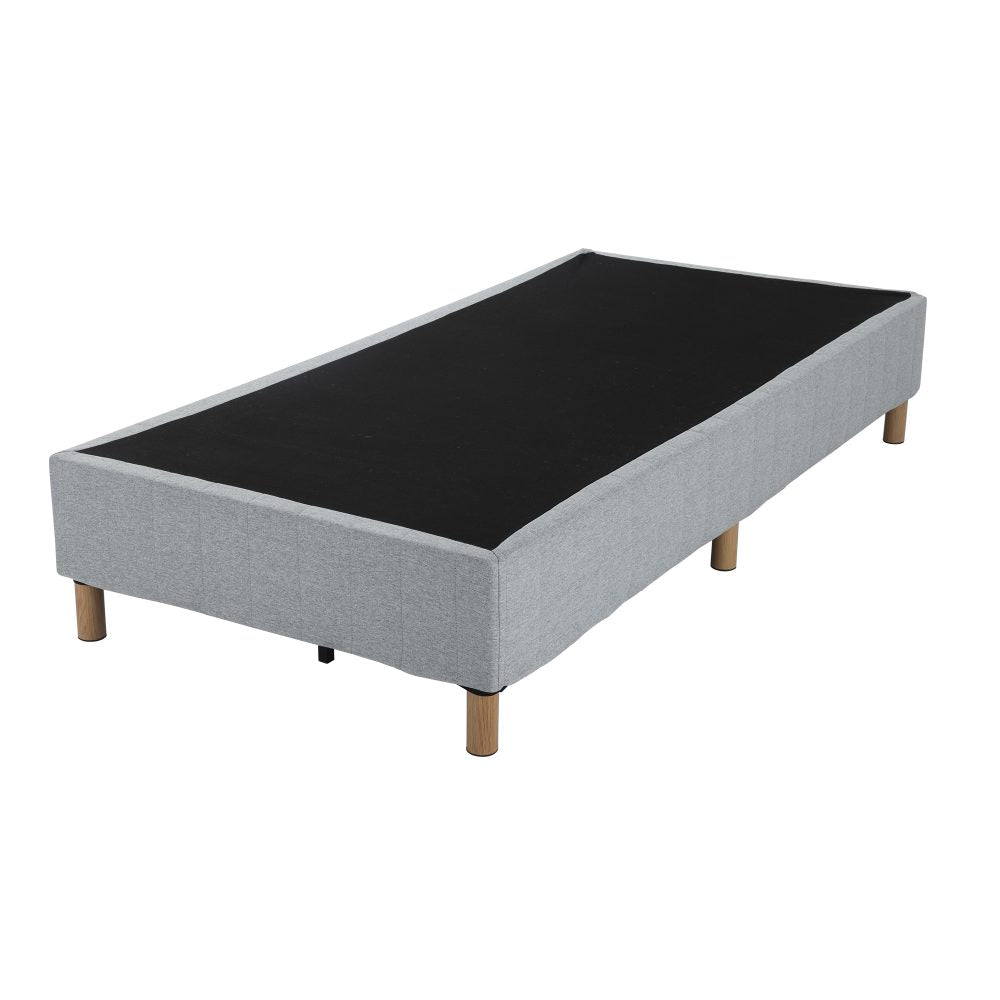 Single Size Bed Frame Metal - Light Grey