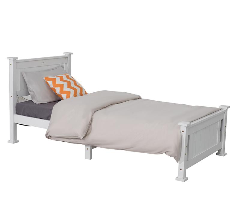 Out of Stock! King Single Solid Pine Timber Bed Frame White
