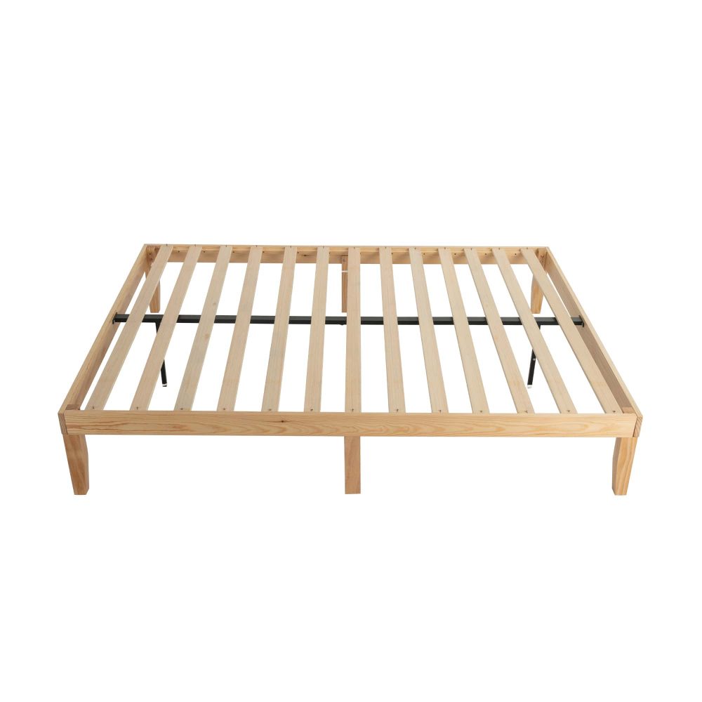 Out of Stock! Double Bed Base Wooden Natural Frame