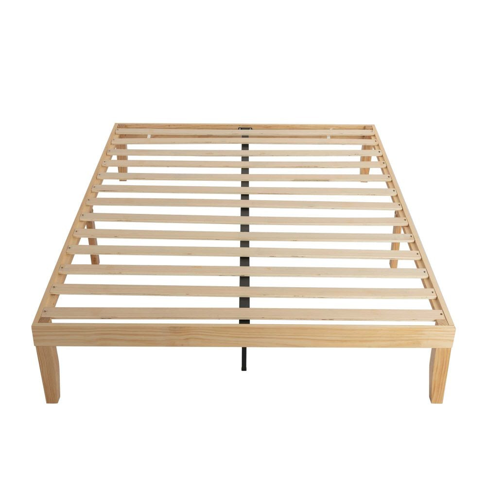 Out of Stock! Double Bed Base Wooden Natural Frame