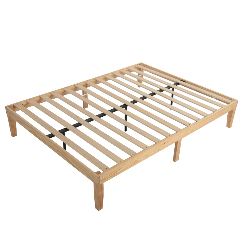 King Single Wooden Natural Bed Frame