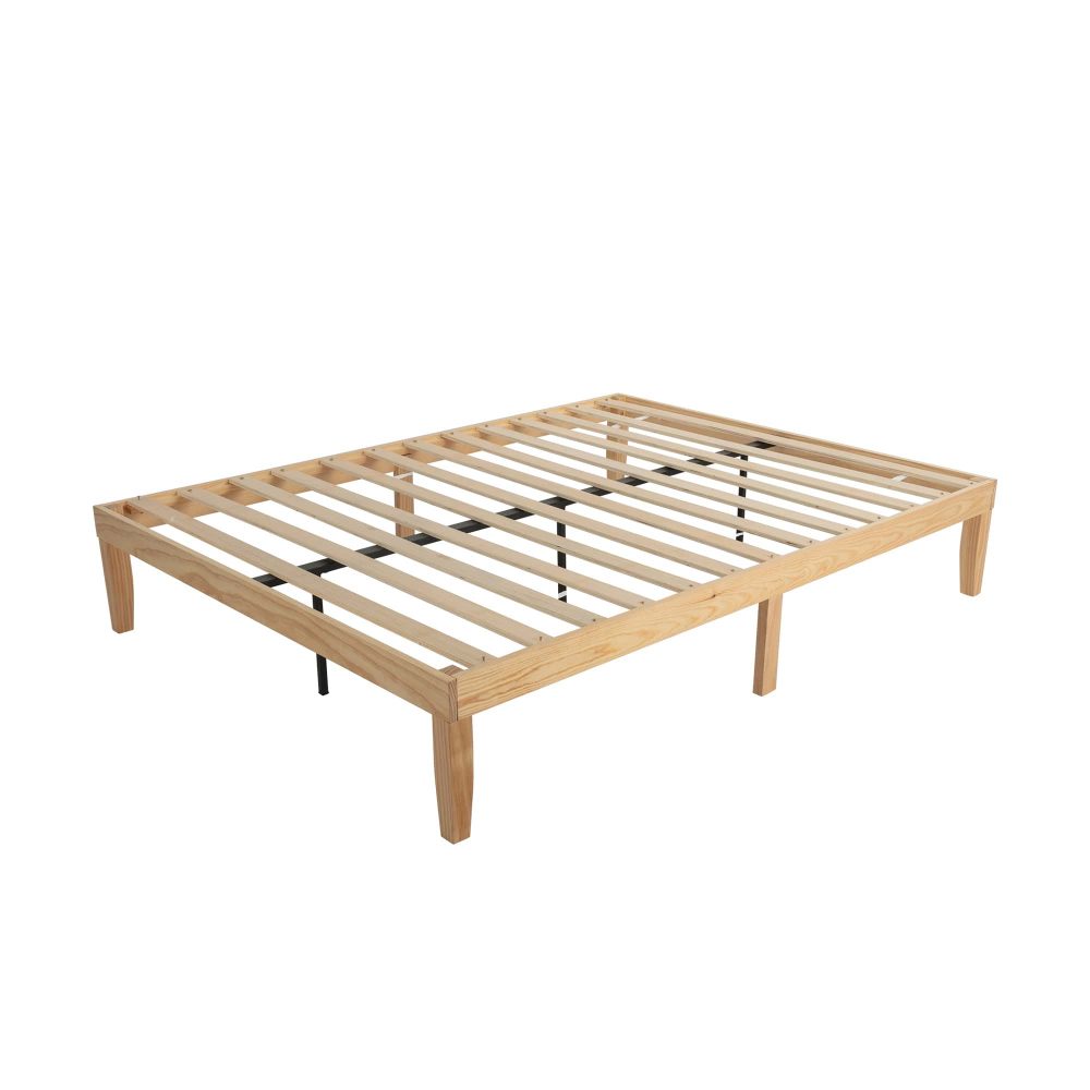 King Single Wooden Natural Bed Frame
