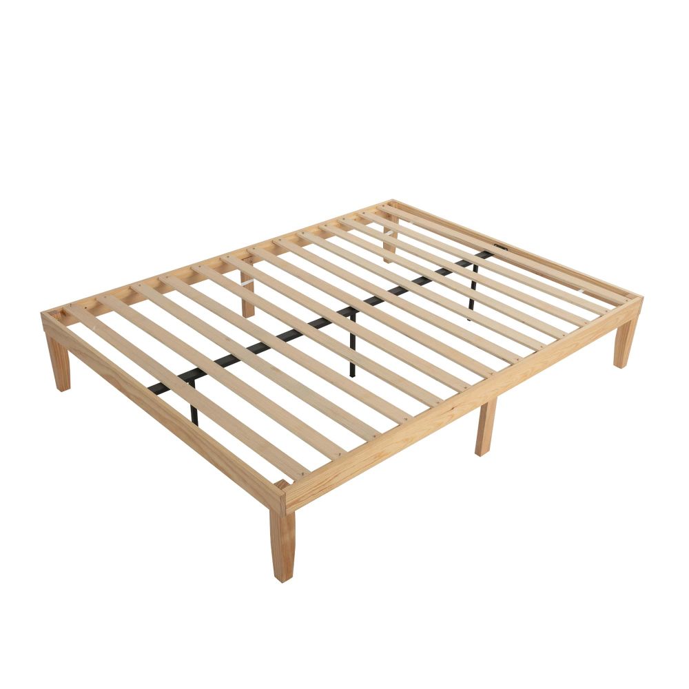 King Single Wooden Natural Bed Frame