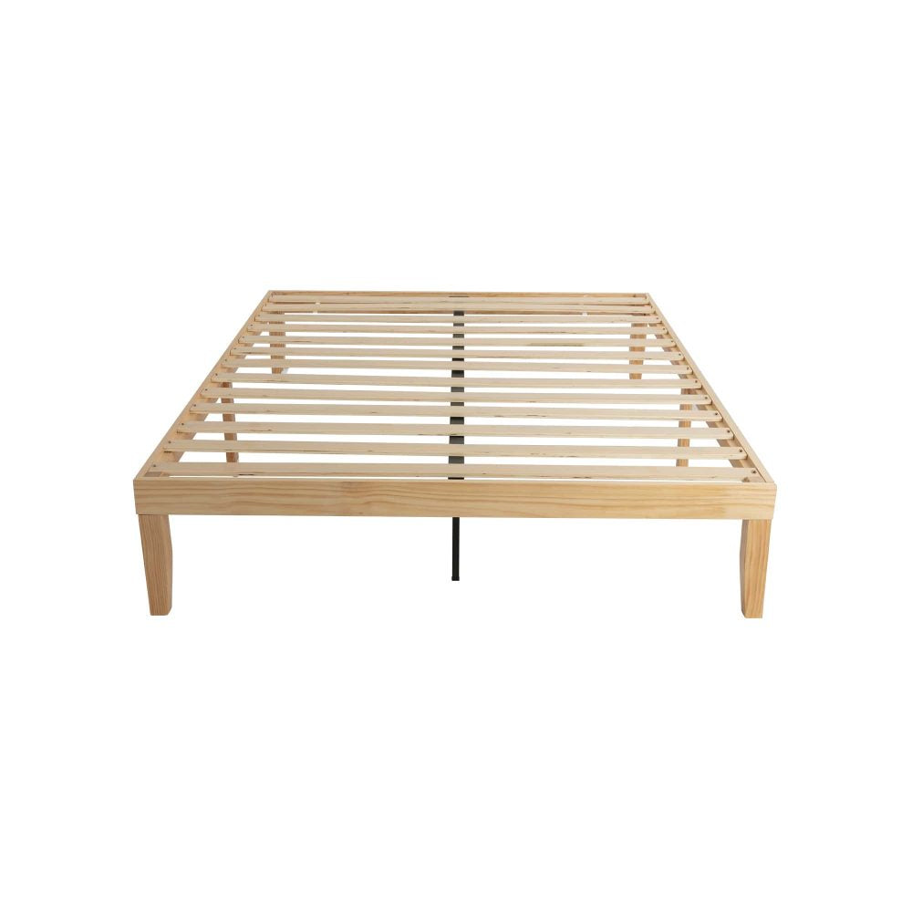 King Single Wooden Natural Bed Frame