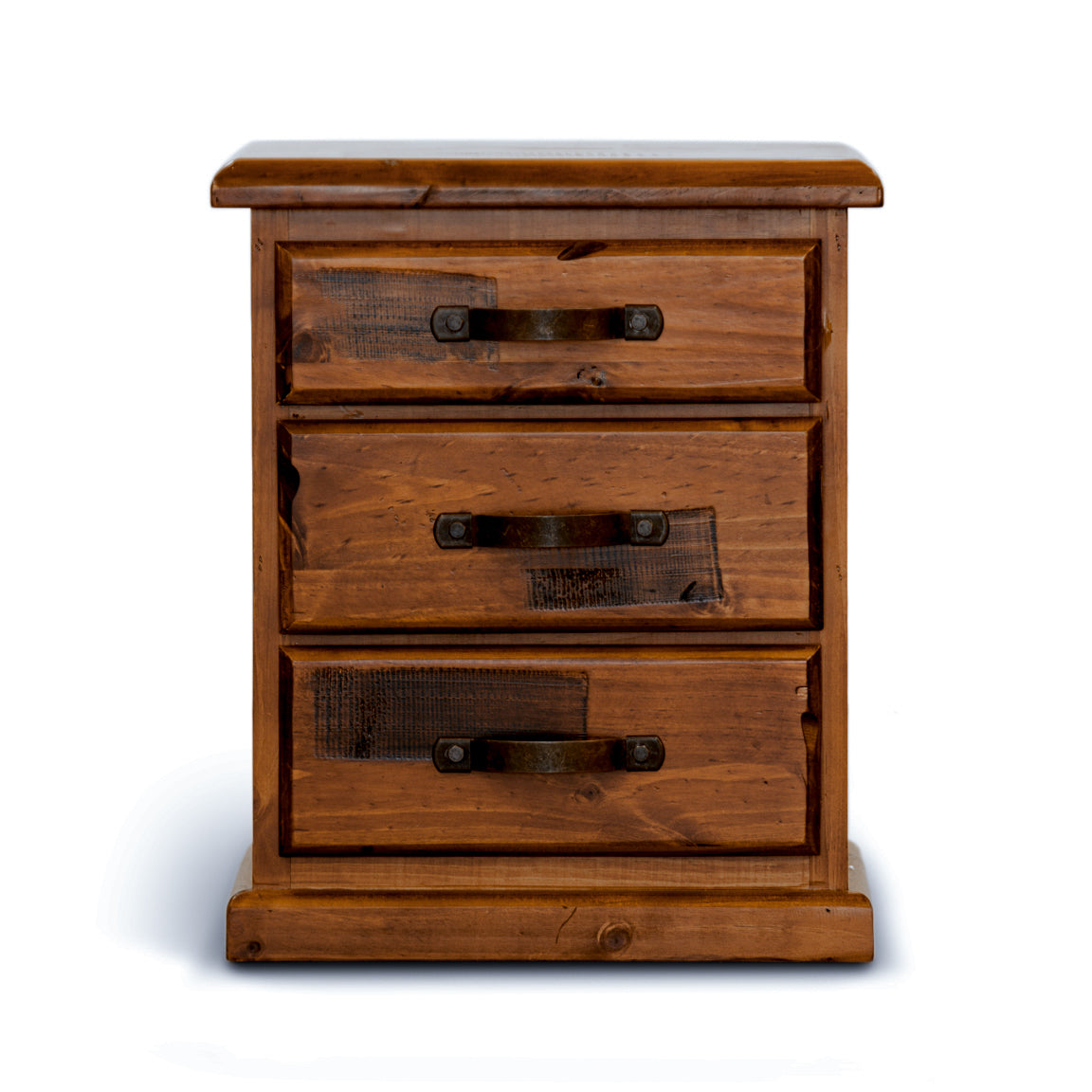 Back In Stock! No Assembly Required! Three Drawer Bedside Table - Dark Brown