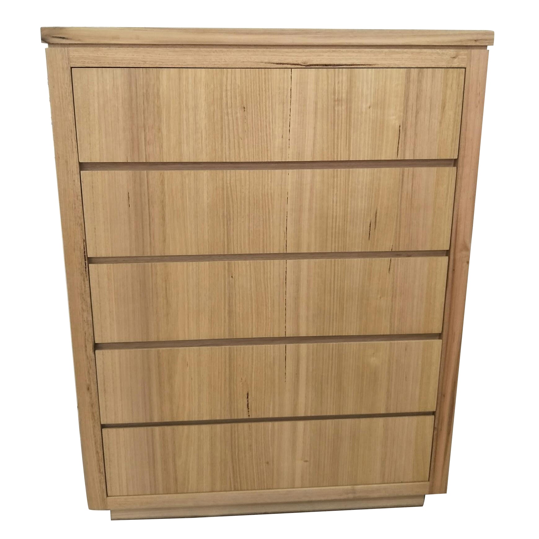 No Assembly Required! Rosemallow Tallboy With Five Drawers Solid Messmate Wood