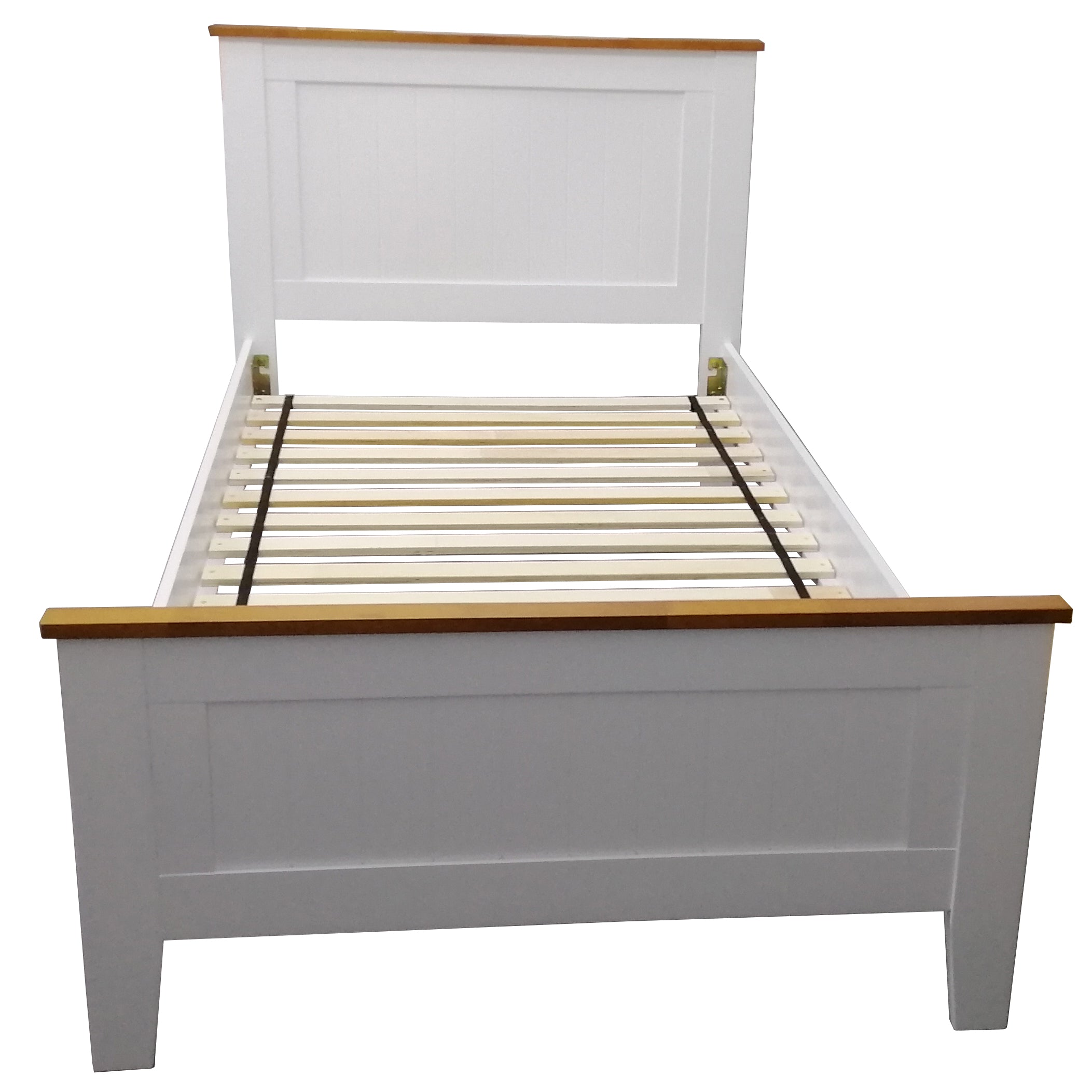 Out of Stock! King Single Size Bed Frame Solid Rubber Timber Wood -White