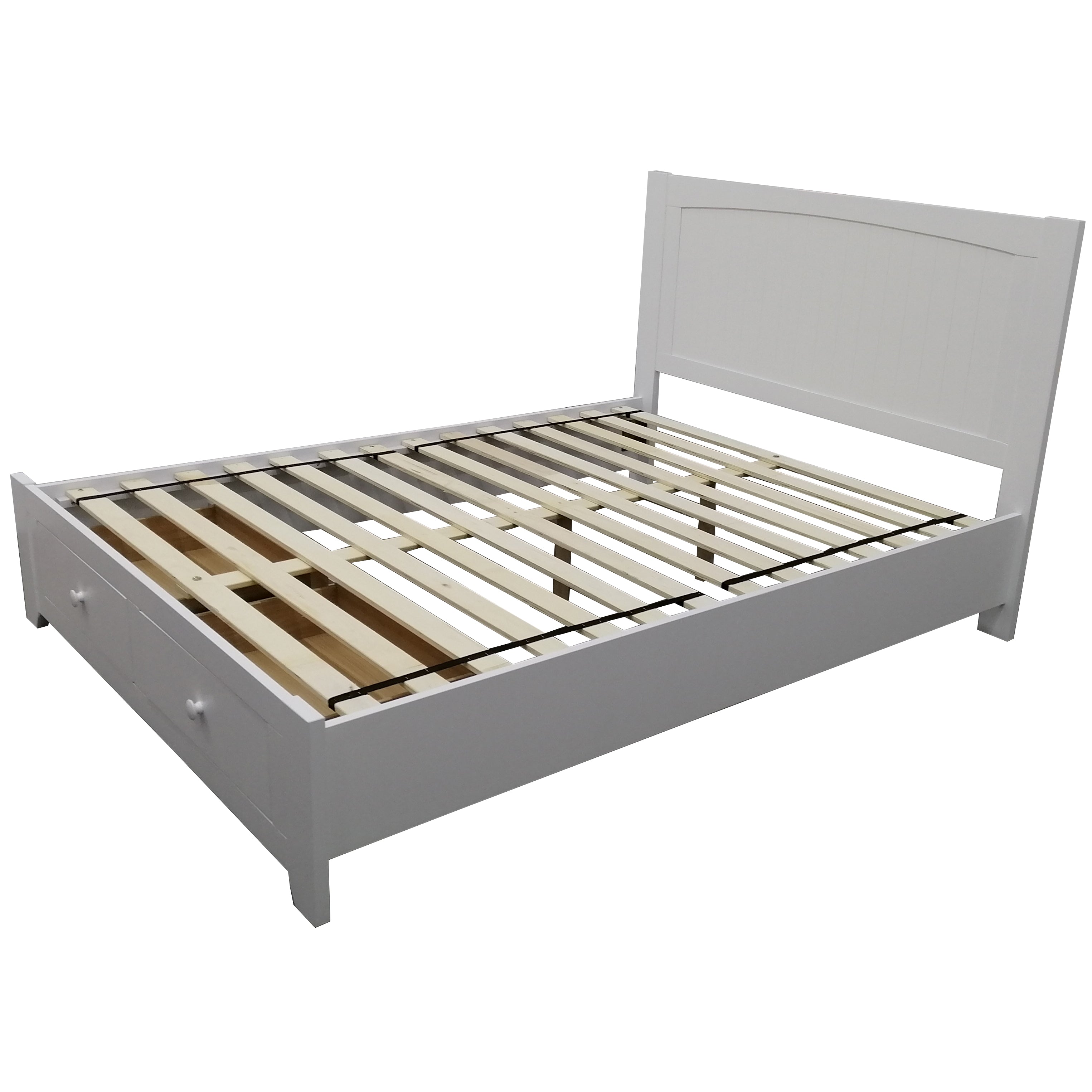 Out of Stock Queen Size Wisteria Bed Frame with Storage Drawers - White