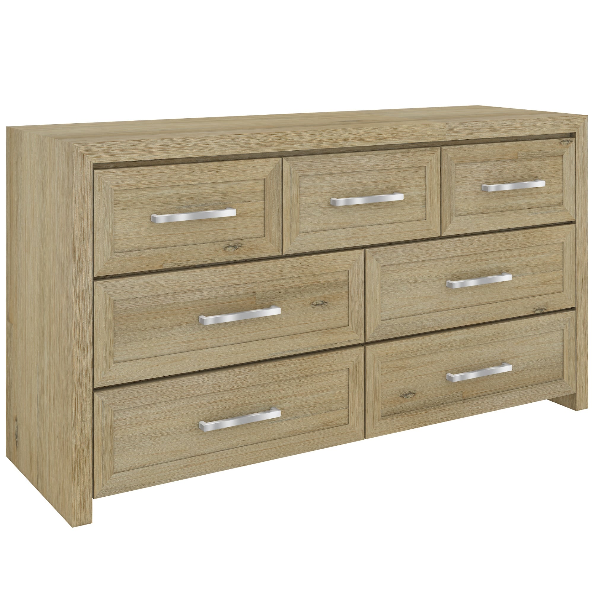 No Assembly Required on this Seven Drawer Lowboy/Dresser - Smoke