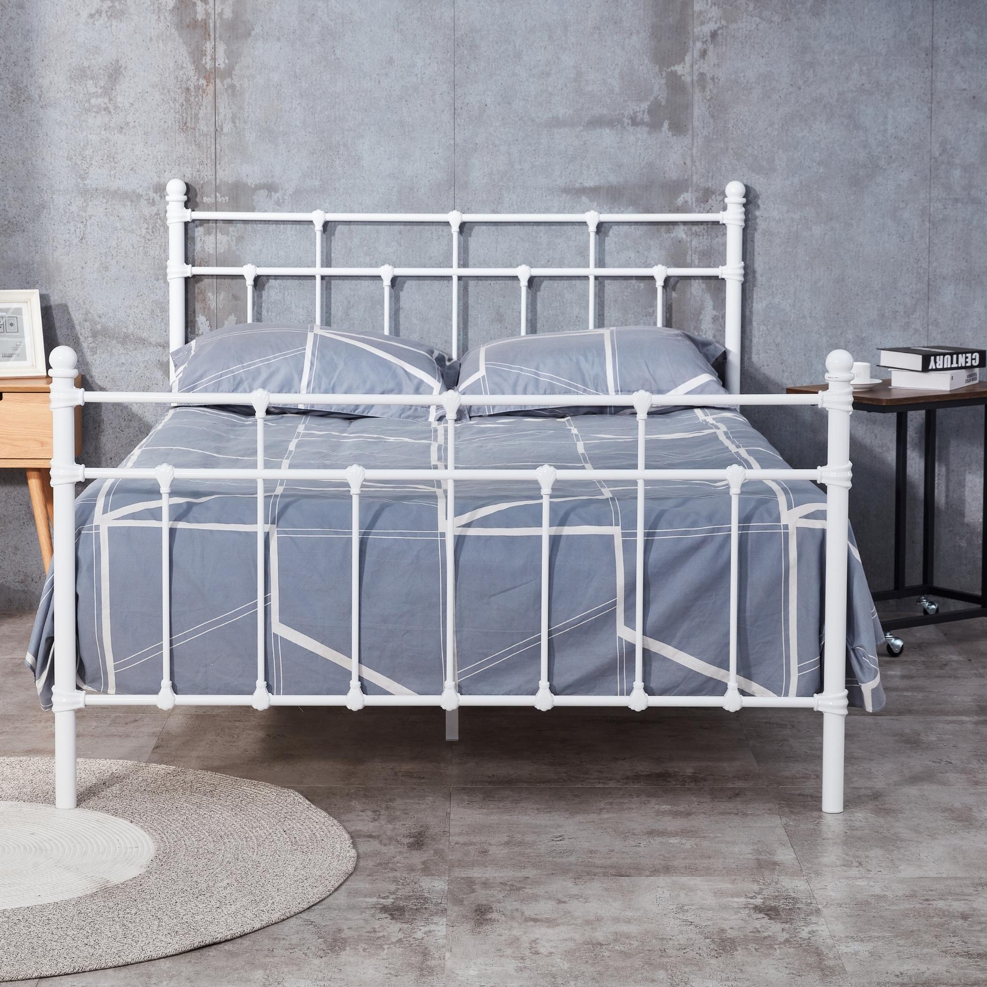 Out of Stock! King Single Bed Metal Frame - White