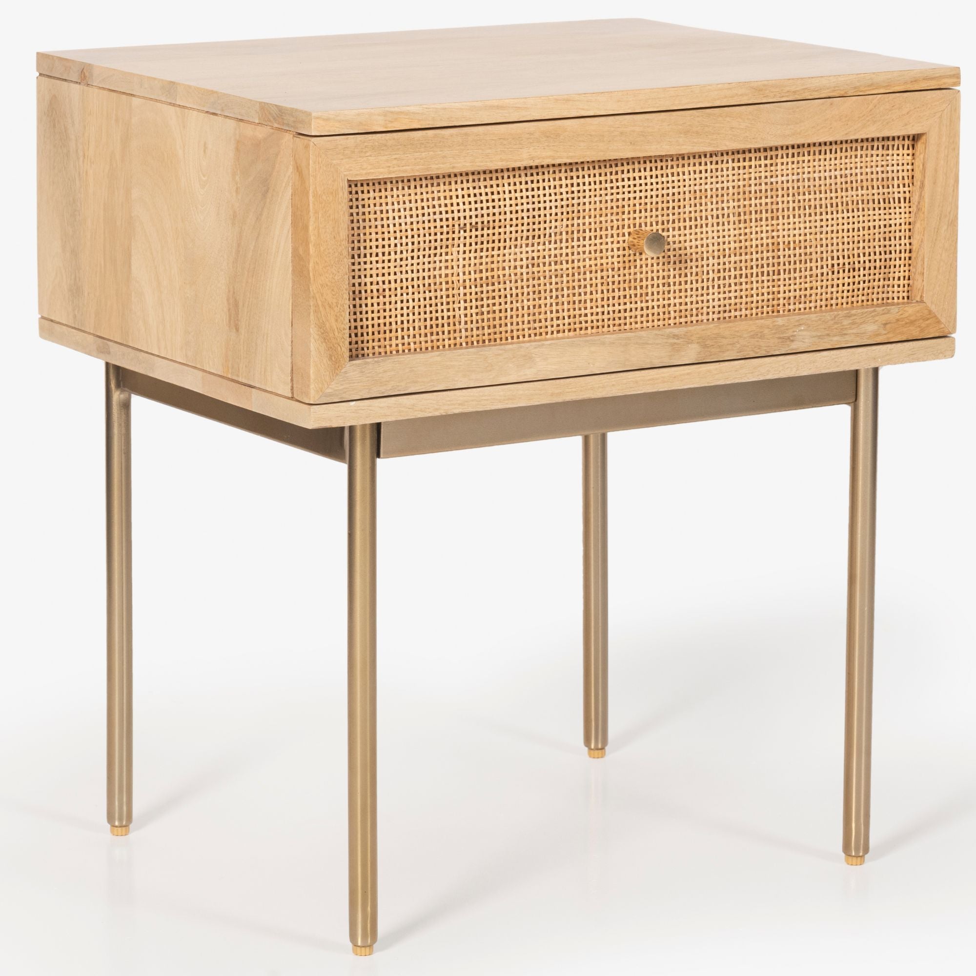 Out of stock! Bedside Table with Drawer Mango Wood Rattan