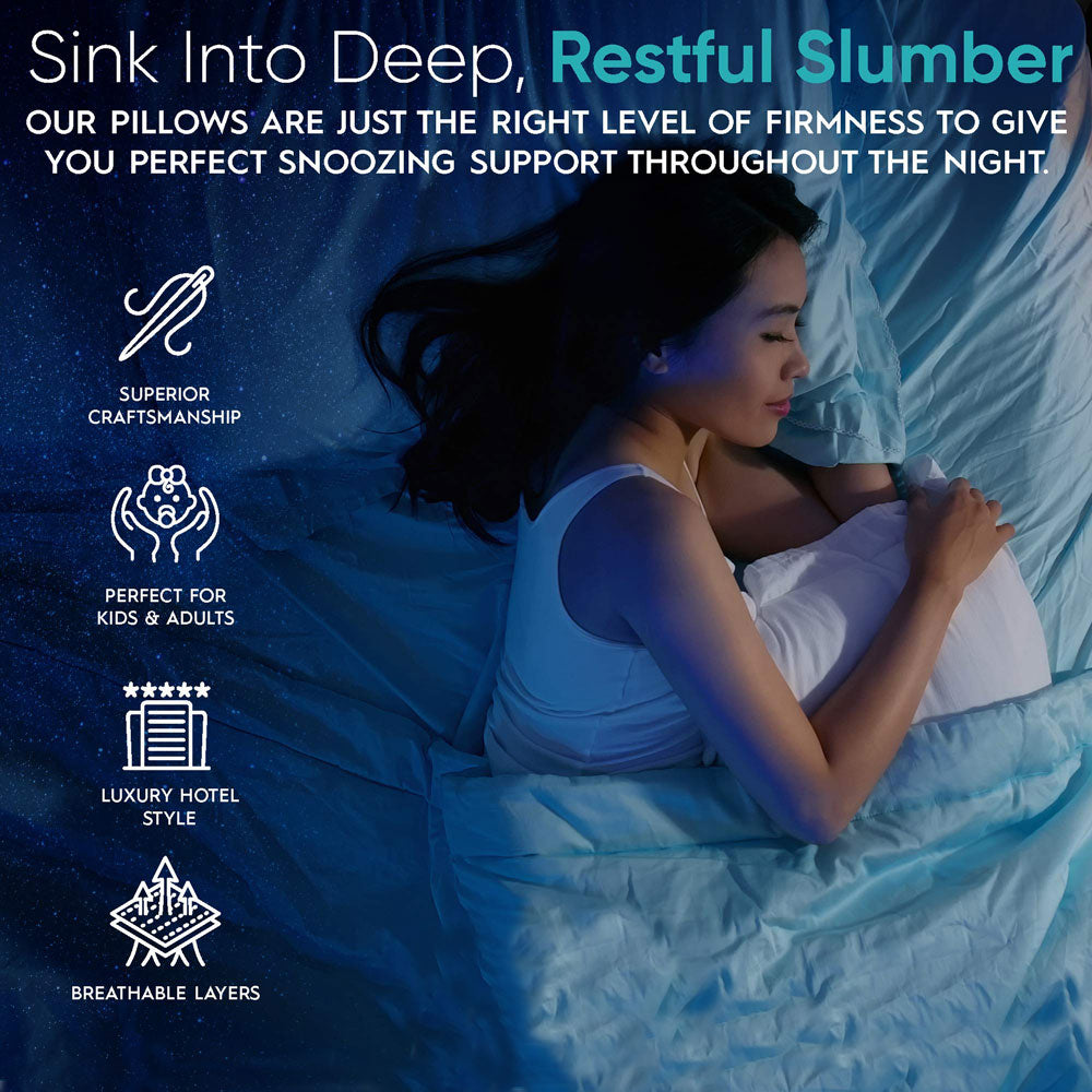 Out of Stock! Set of Two Premium Hotel 1150g Pillows 74CM x 48CM Pillows Breathable Cotton