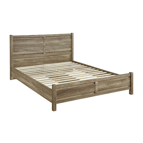 King Size Bed Frame Natural Wood in Oak Colour