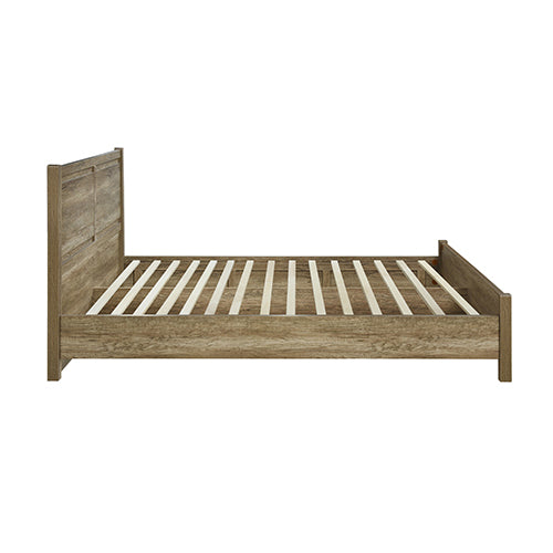 King Size Bed Frame Natural Wood in Oak Colour
