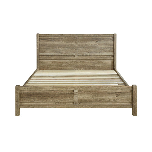 King Size Bed Frame Natural Wood in Oak Colour