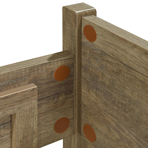 King Size Bed Frame Natural Wood in Oak Colour