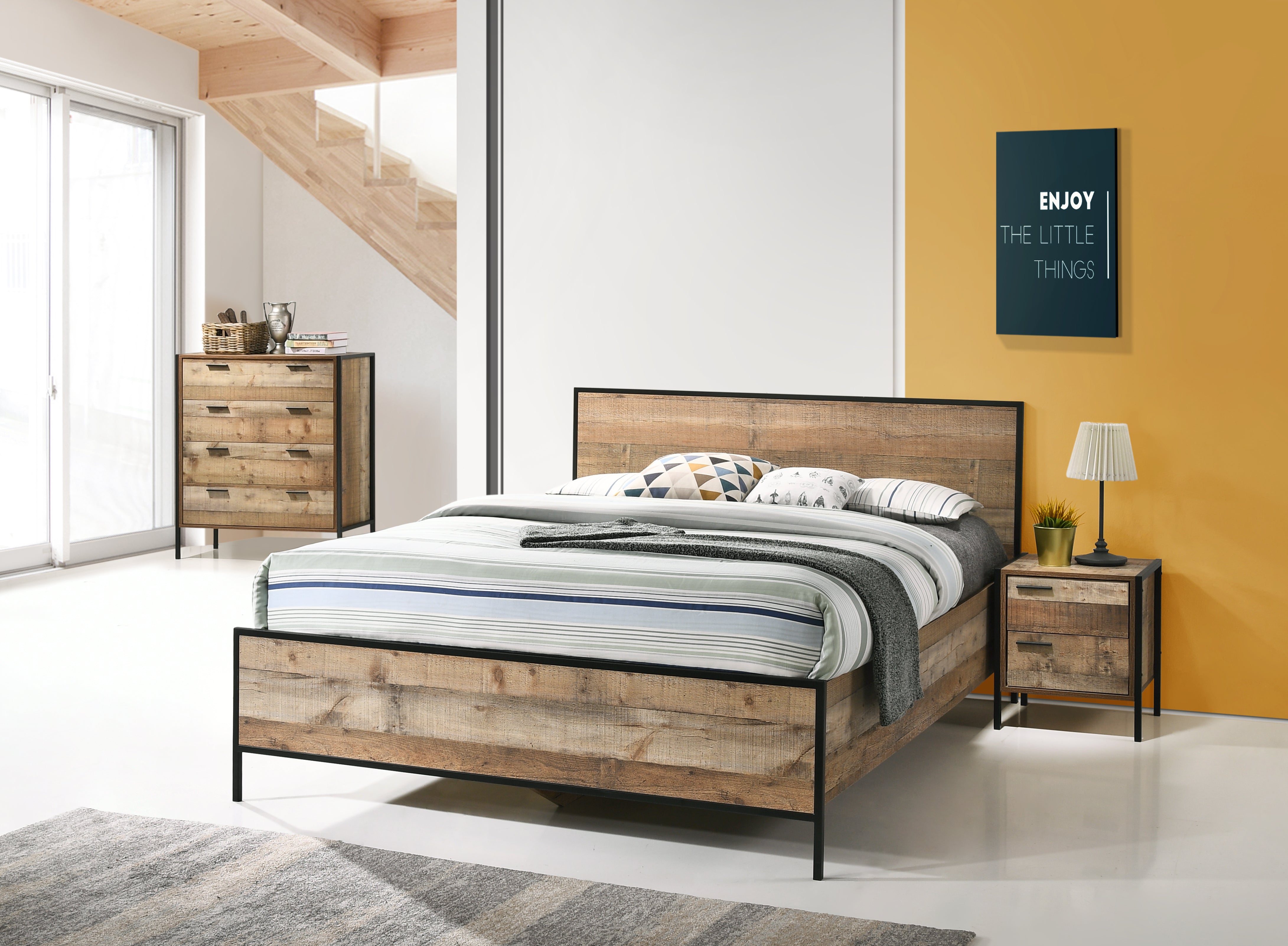 Out of Stock! Queen Size Bed Frame  Oak