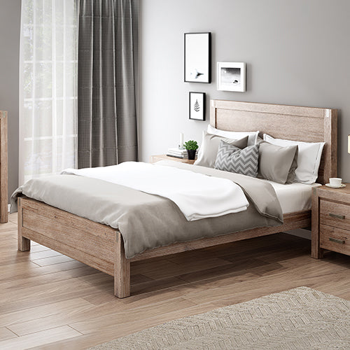 King Size Bed Frame in Solid Wood Oak