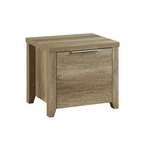 Bedside Table Two Drawers in Oak