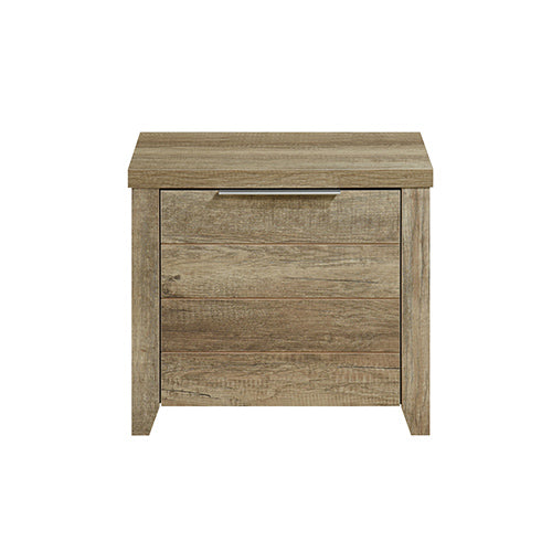 Bedside Table Two Drawers in Oak