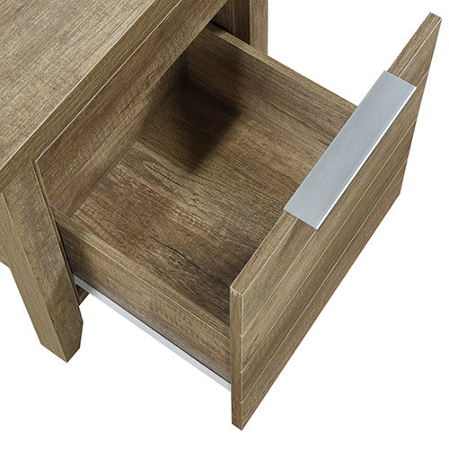 Bedside Table Two Drawers in Oak
