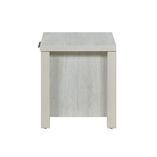 Bedside Table Two Drawers in White Ash