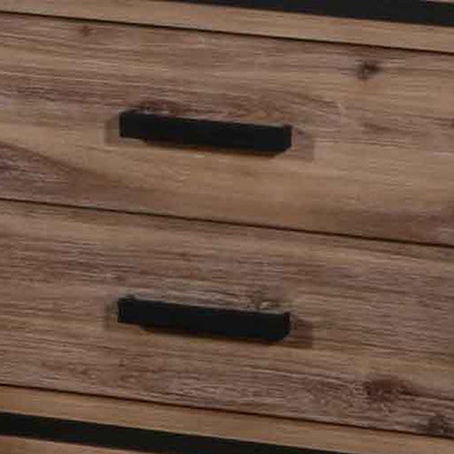 Bedside Table Two Drawer in Sliver Brush Colour