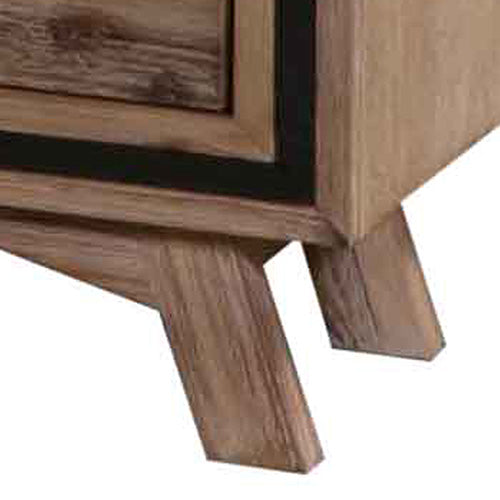 Bedside Table Two Drawer in Sliver Brush Colour