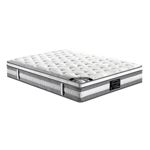 King Size 34cm Thick MEDIUM FIRM Euro Top Pocket Spring Coil with Knitted Fabric Mattress