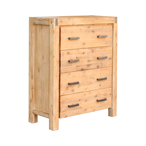Tallboy with 4 Storage Drawers  - Oak Colour