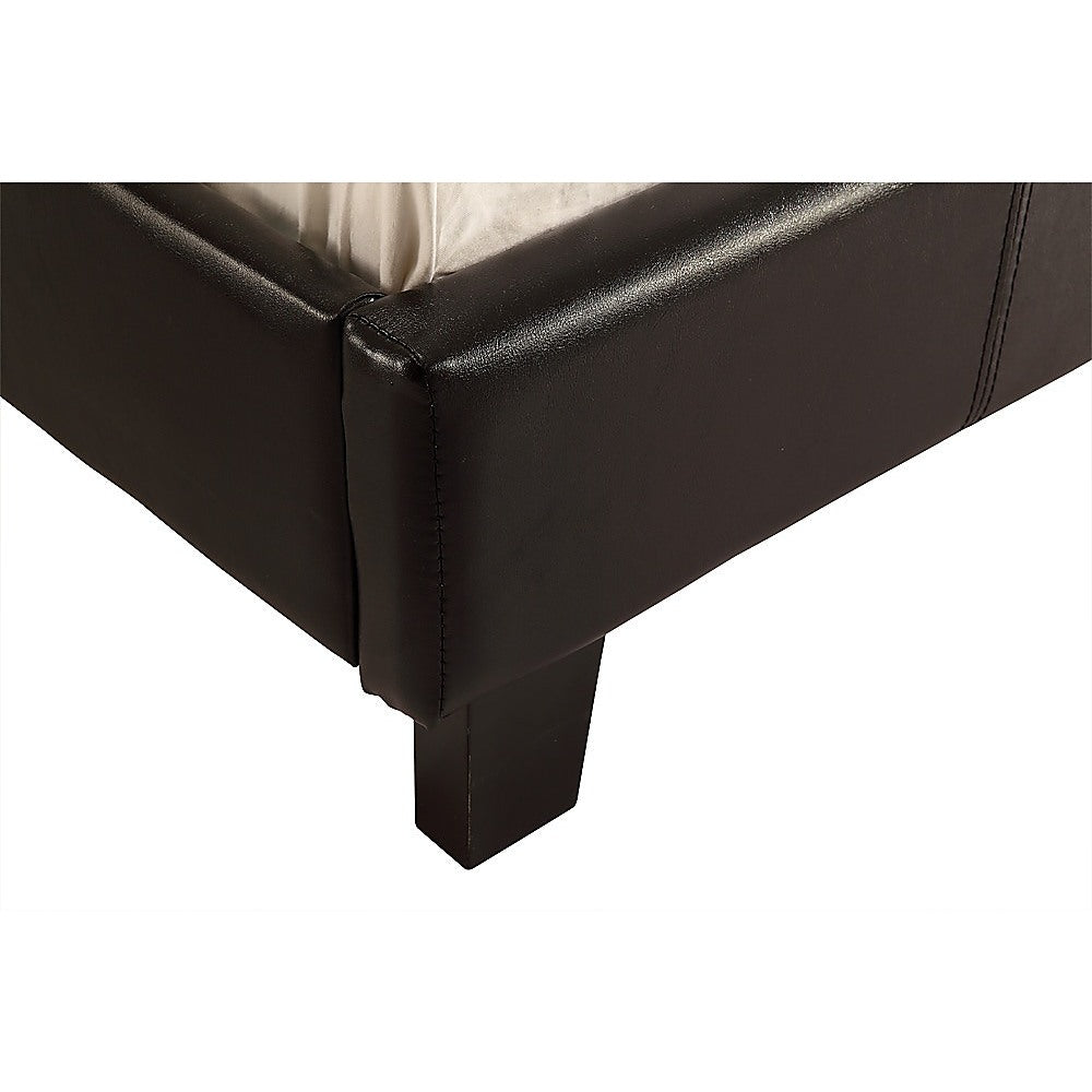 Out of Stock! Single Size Bed Frame PU Leather - Black