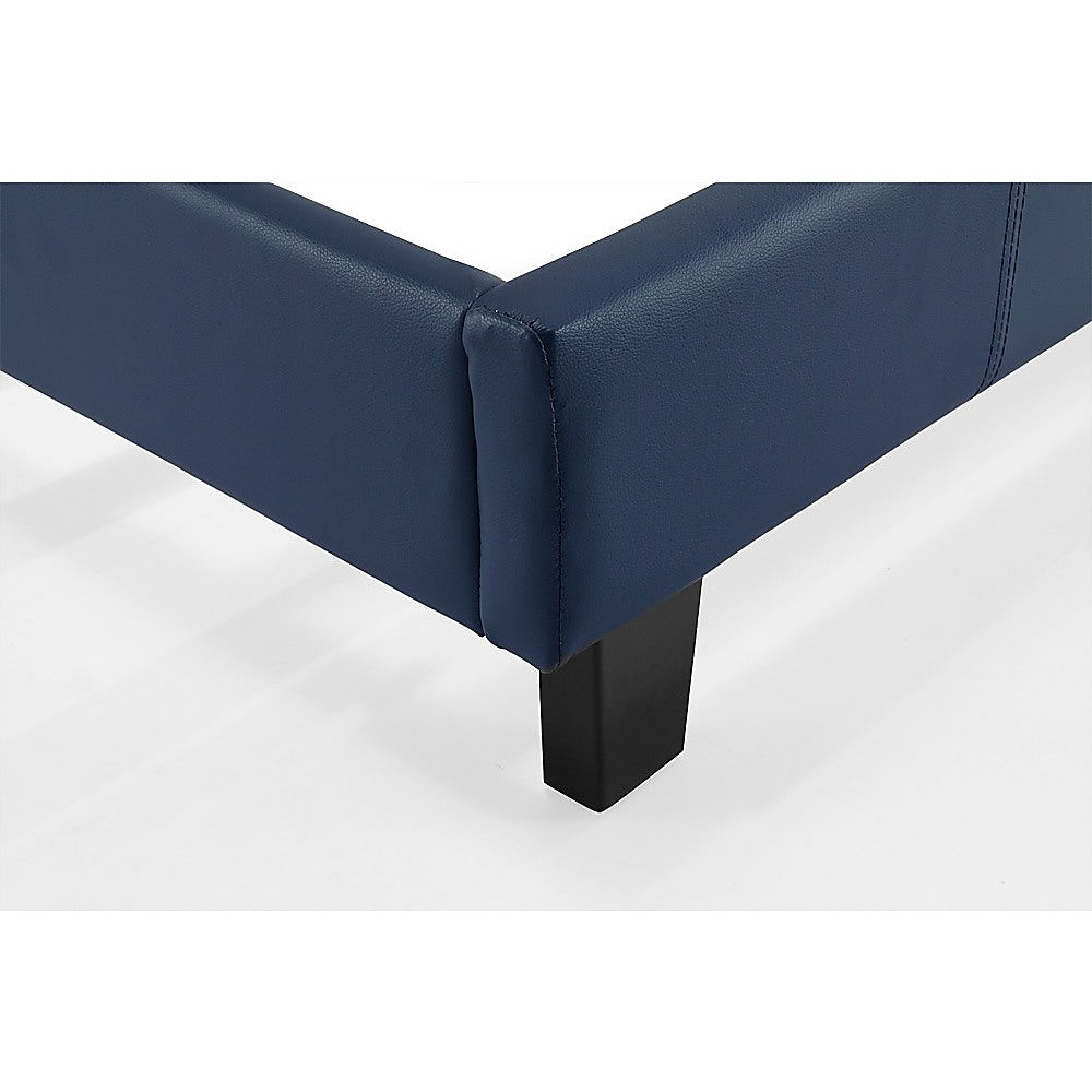 Out of Stock! Single Size Bed Frame PU Leather - Blue